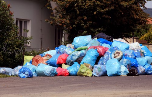 Professional waste clearance team at a Southfields construction site