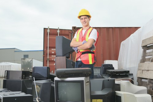 Recycling process for business waste in Southfields.